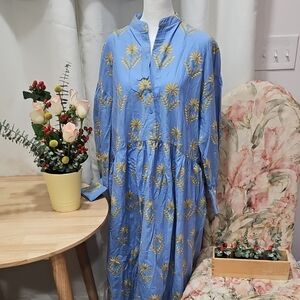 Zara Floral Blue Dress